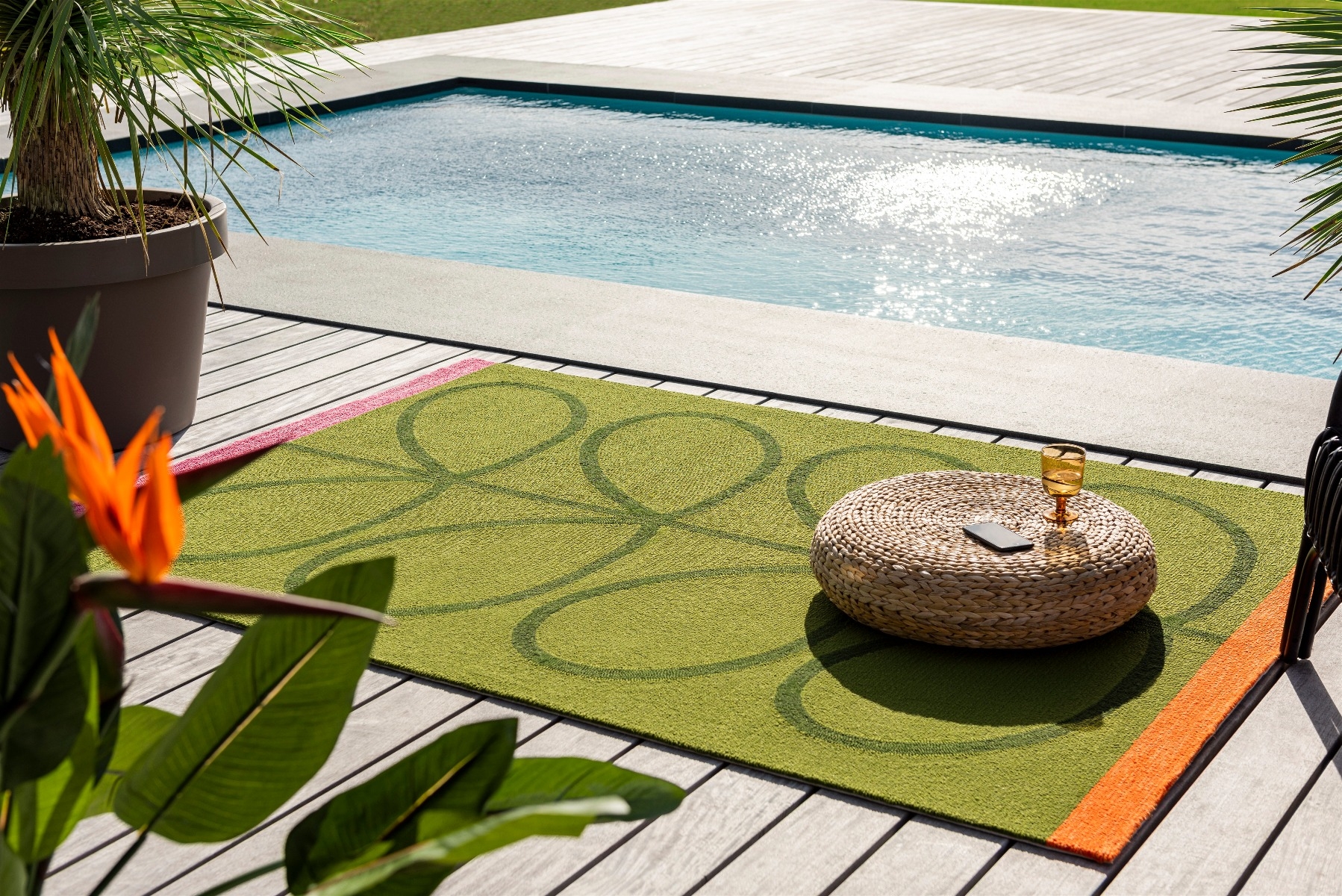 Giant Linear St Seagrass Outdoor 460607 Rug ☞ Size: 250 x 350 cm