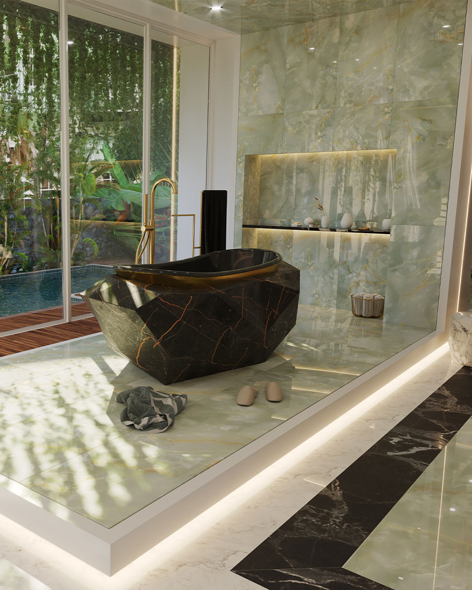Gemstone Faux Marble Bath - 2
