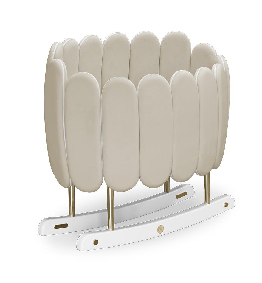 Lotus Beige Rocking Crib