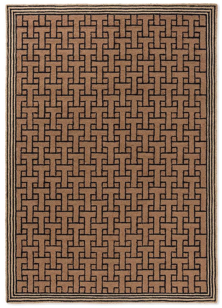 Monogram Brown Outdoor Rug