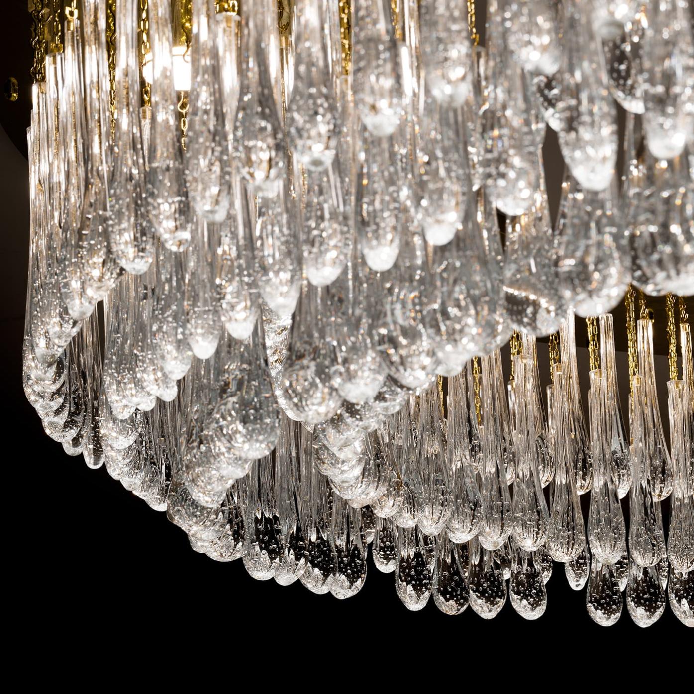 Oval Chandelier with Murano Drop Glass