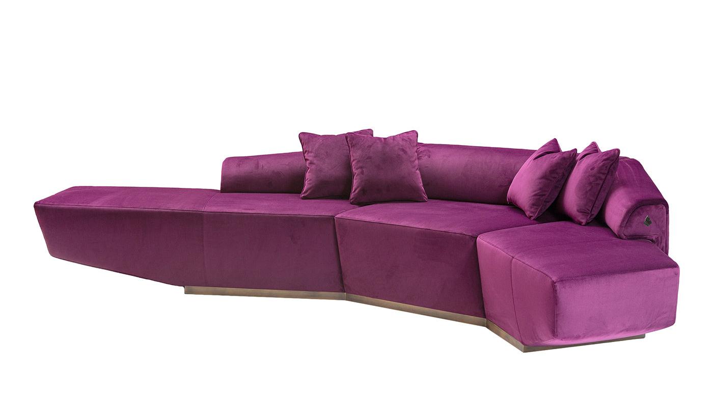 Dubhè Modular Sofa in Fuchsia Tone