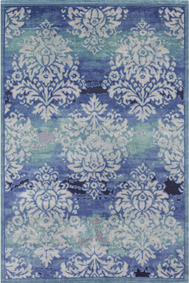 Sea Blue Flat Woven Rug Antigua 205X/Q24 | Size: 160 x 235 cm