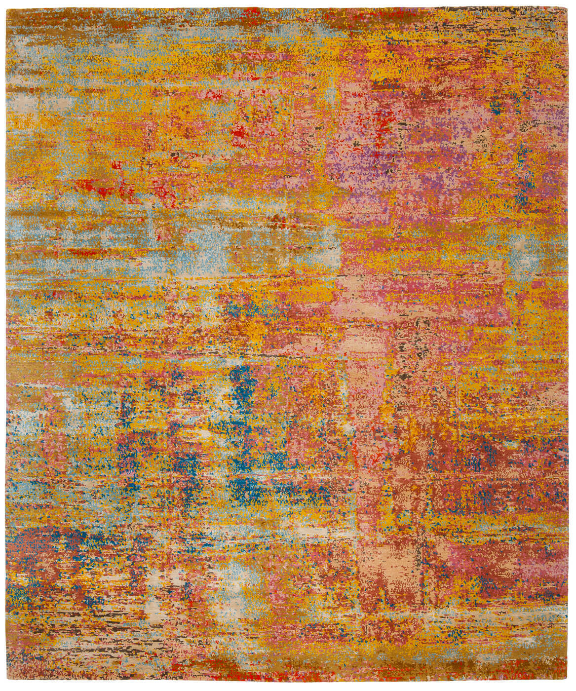 Artwork 18 Multicolor Pink Rug