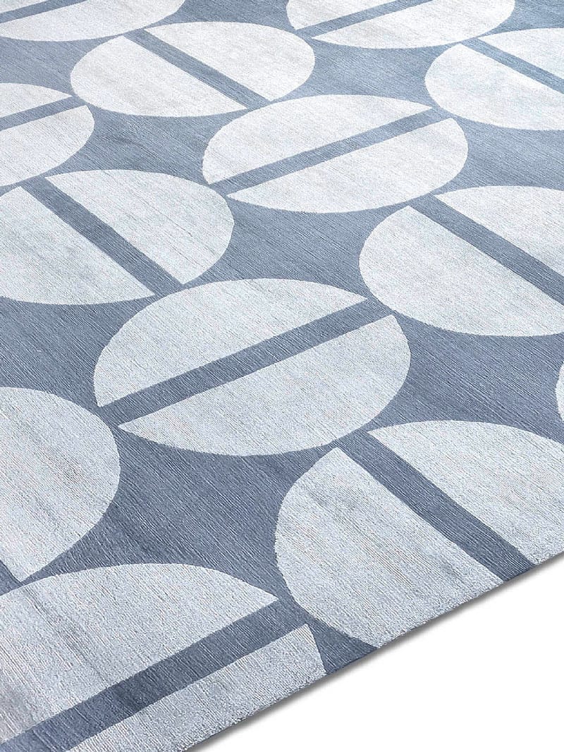 Silver Hand-Knotted Rug