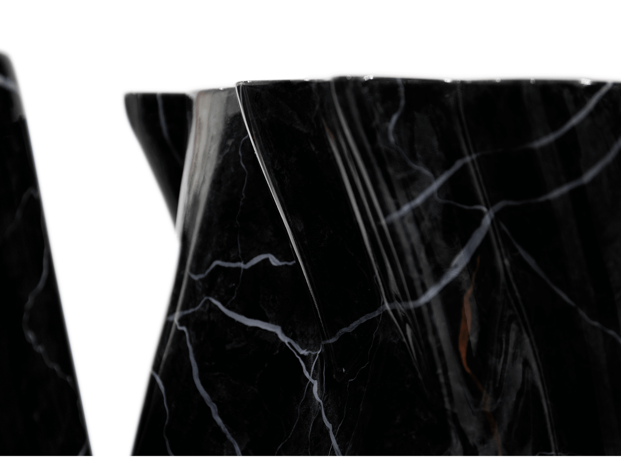 Monochrome Faux-Marble Designer Sideboard