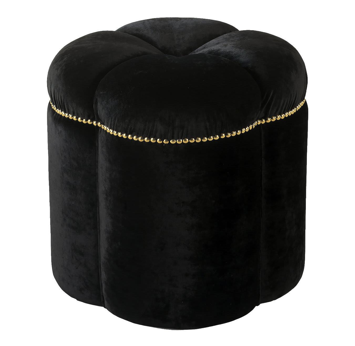 Ophelia Black Pouf