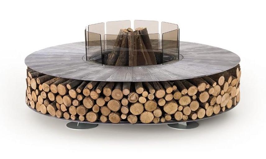 Zero Grey Texture Fire Pit
