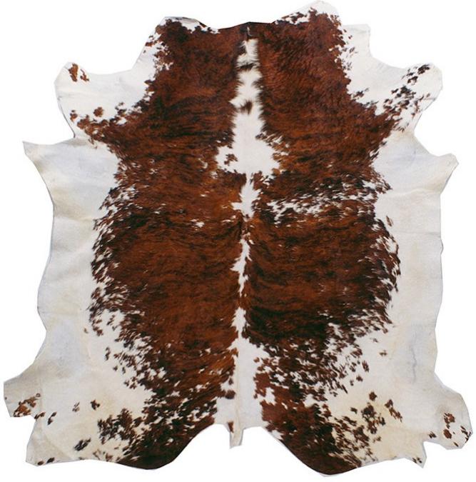 Brown & White Natural Cowhide ☞ Size: 200 x 240 cm
