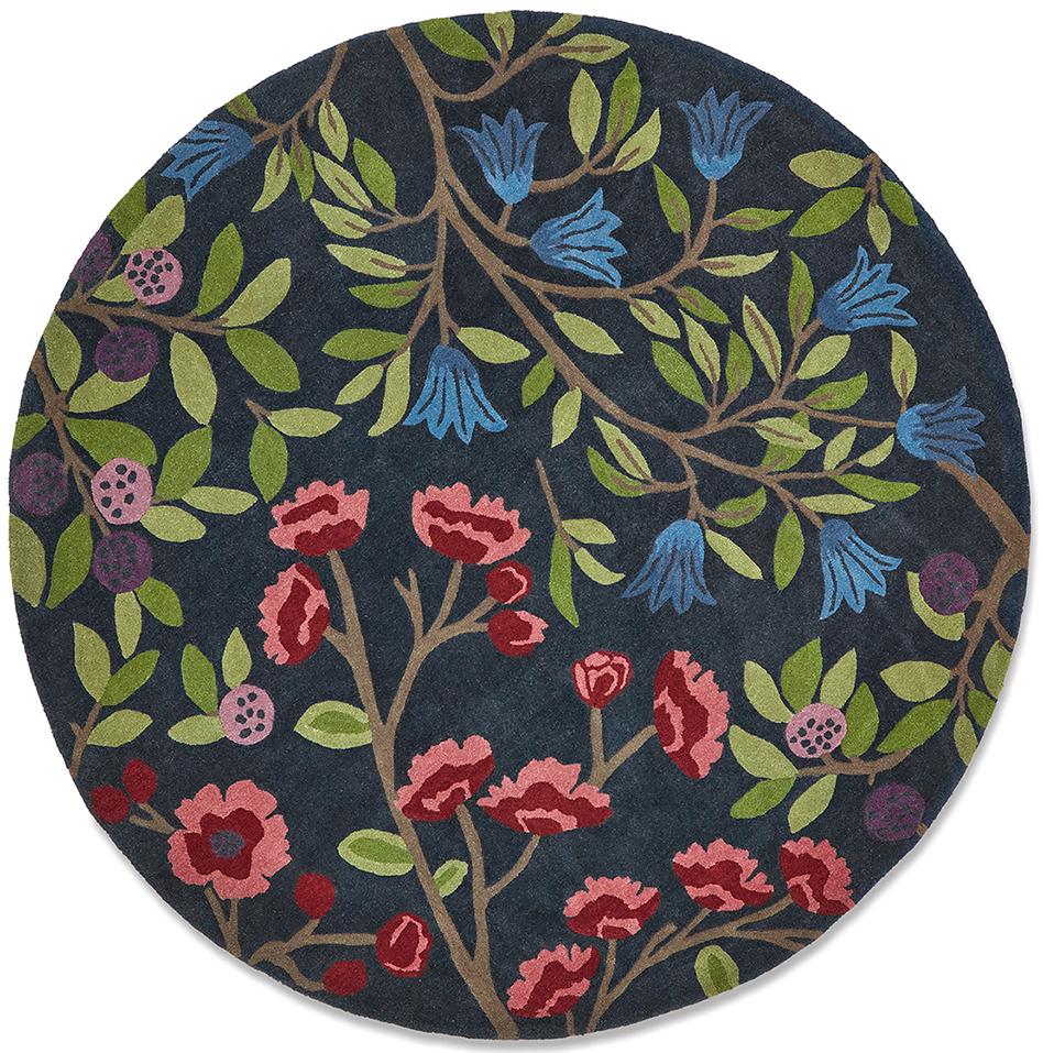 Foraging Indigo 146618 Round Rug