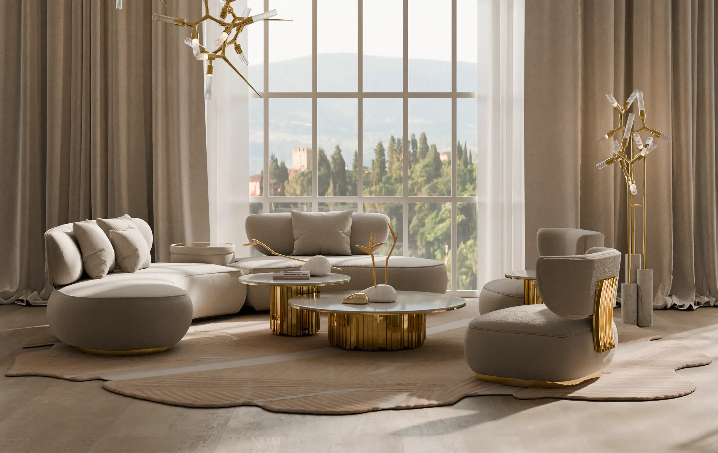 Grid Circular Sofa - 1