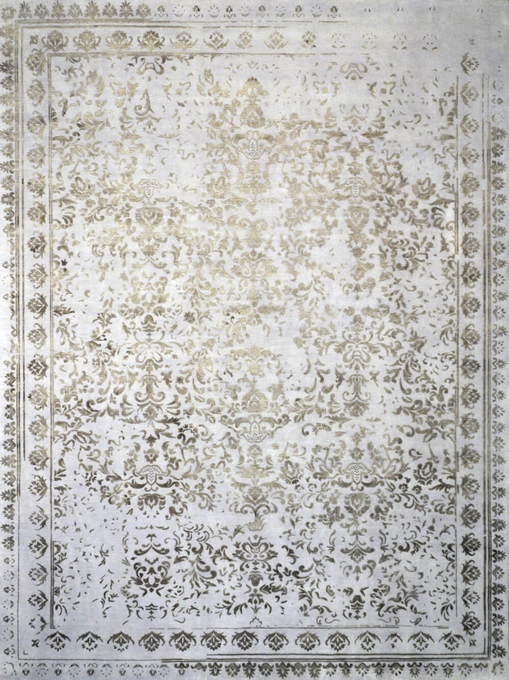 Kajal Grey Rug ☞ Size: 210 x 210 cm