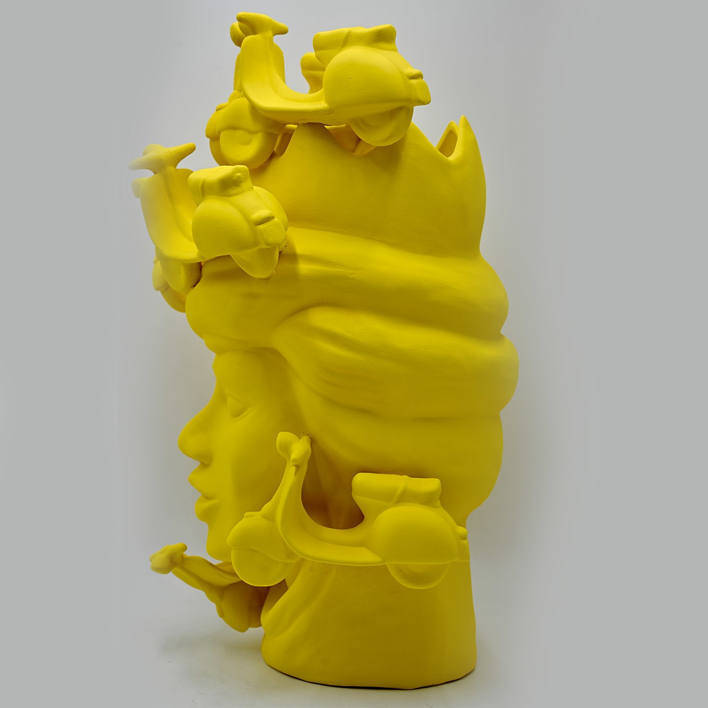 Matte Yellow Moor's Sculpture