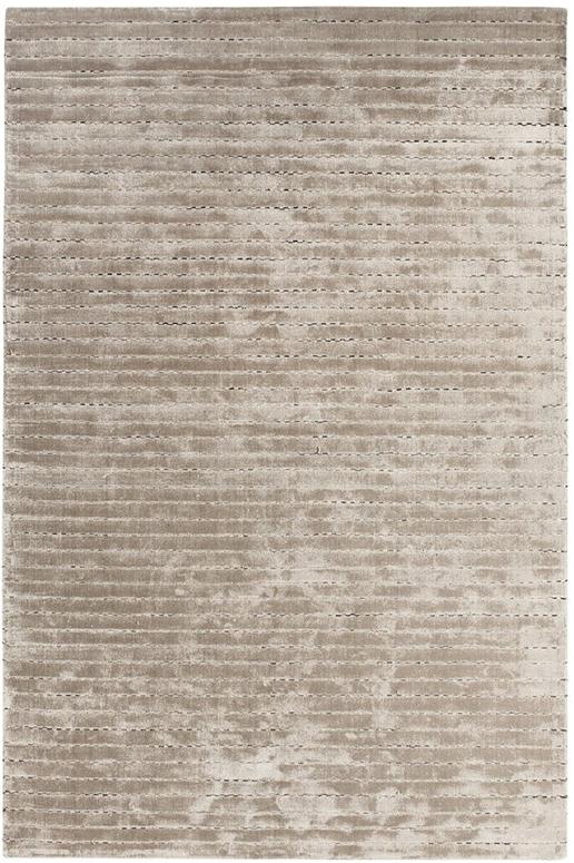 Striped Wool / Viscose Beige Rug