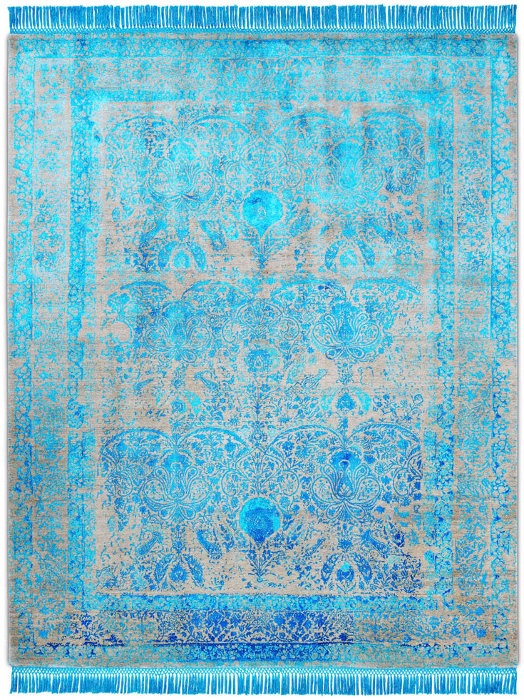 Electric Blue Luxury Rug