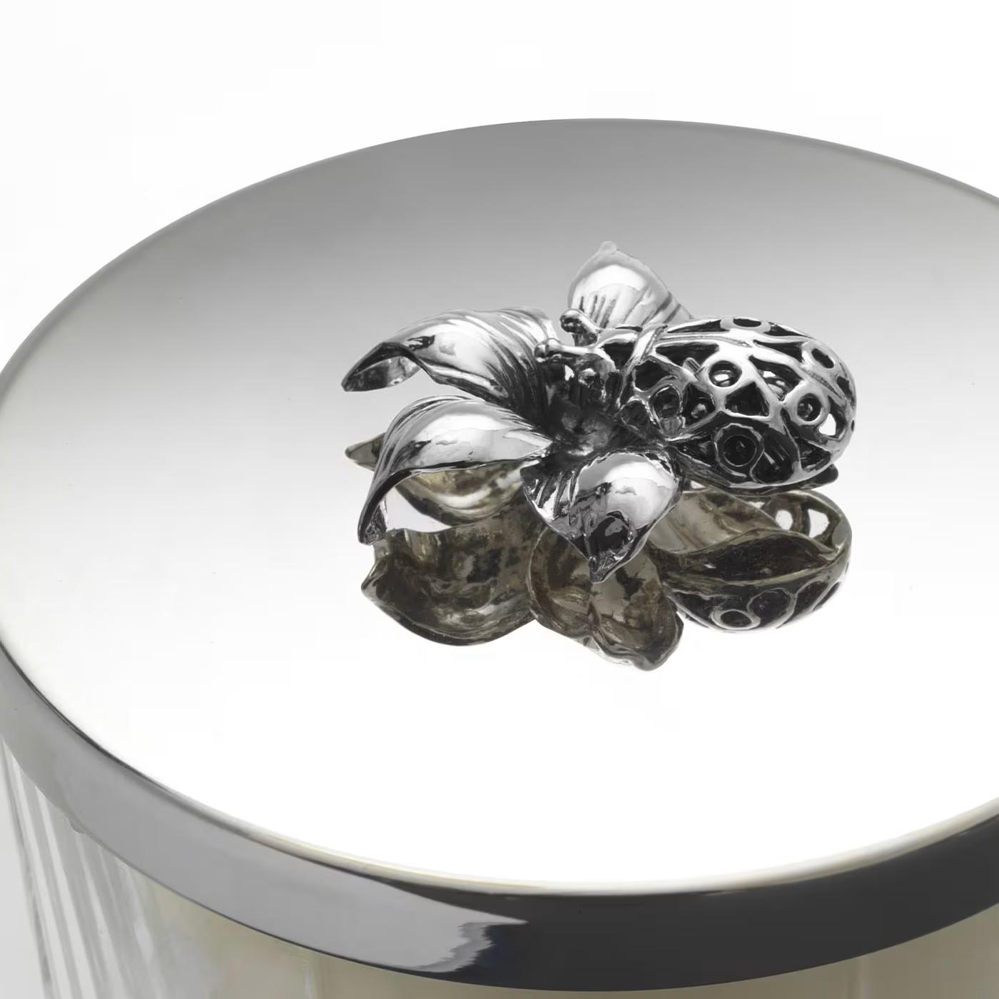 Spring Ladybug Silver Candle Vase