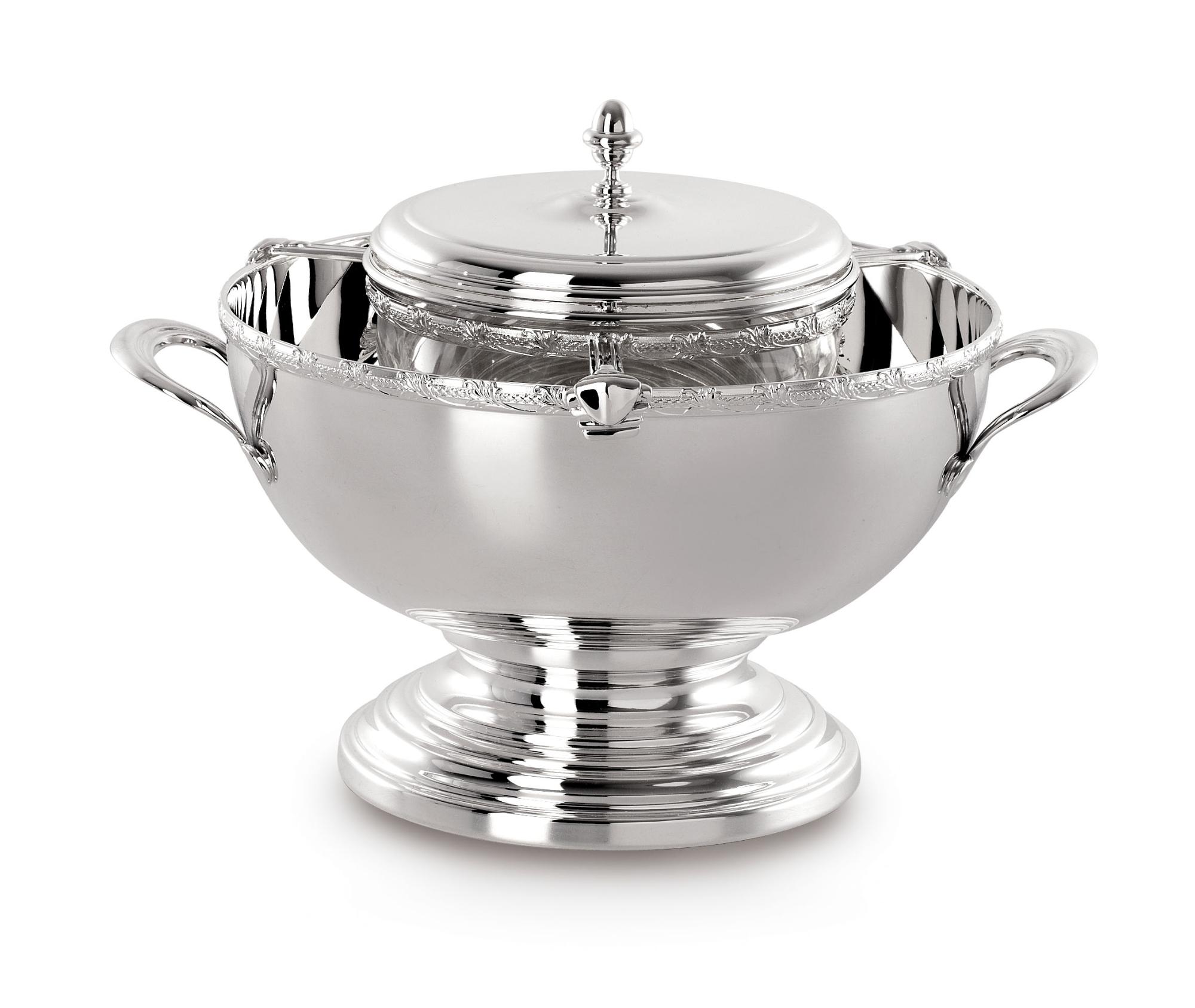 Silver Caviar Serving Bowl