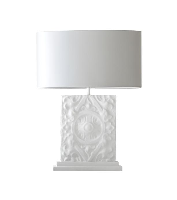 Piastrella Table Lamp in Chalk