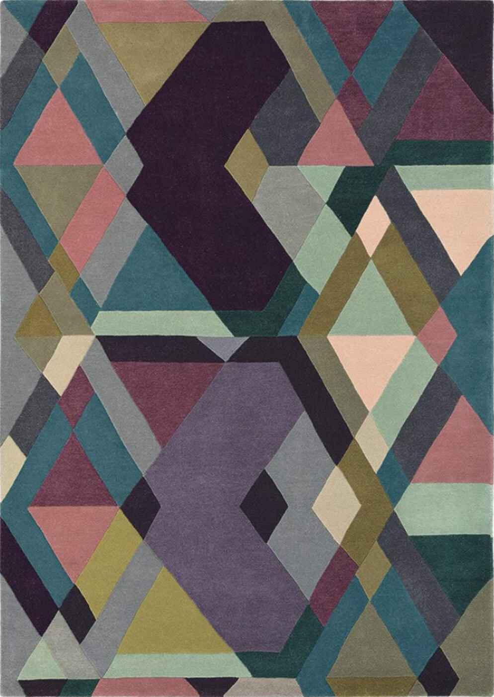 Mosaic Light-Purple 57605 Rug ☞ Size: 140 x 200 cm