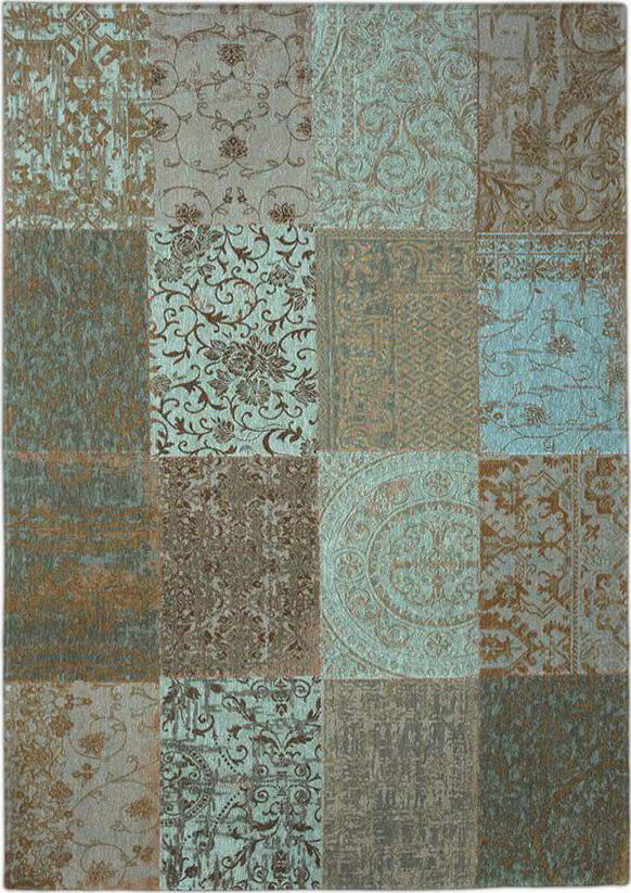 Patchwork Rug Multi Sea Blue