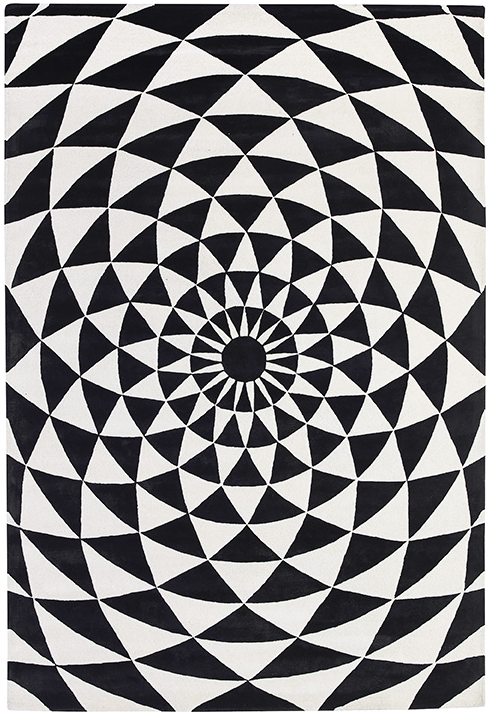 Black & White Round Rug