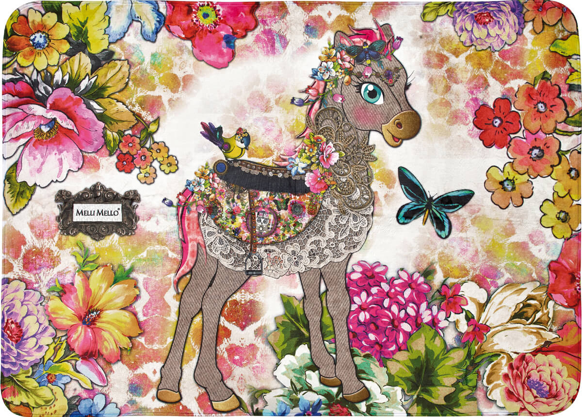 Kids Little Girls Bedroom Rug "Melli Mello Milou"