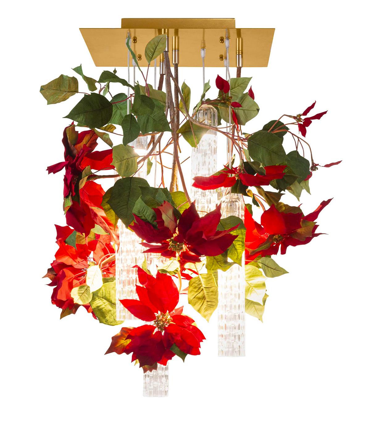 Poinsettia Decorative Chandelier