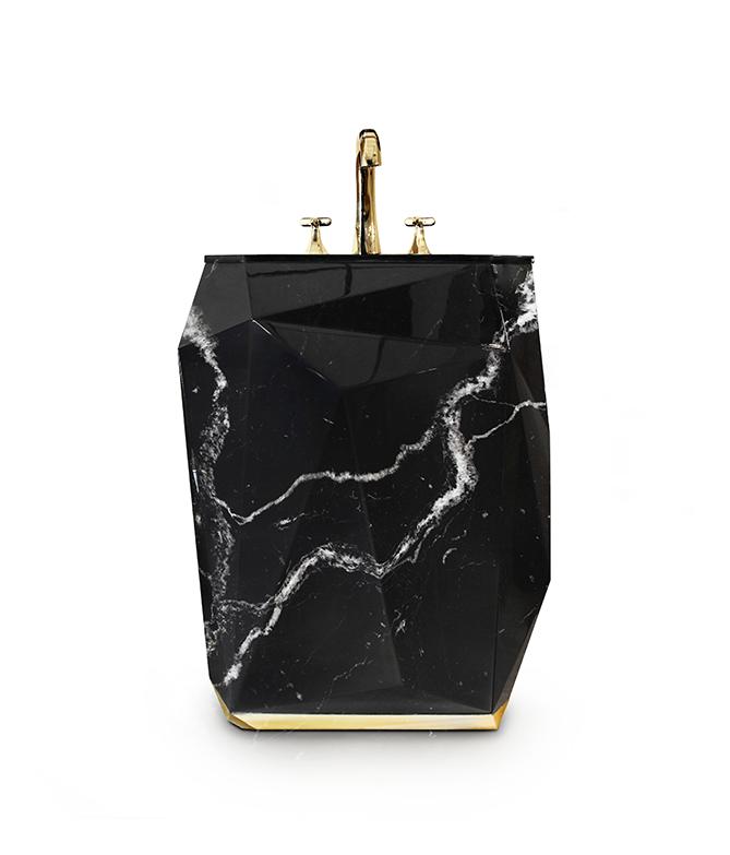 Jewel Faux Marble Pedestal Basin