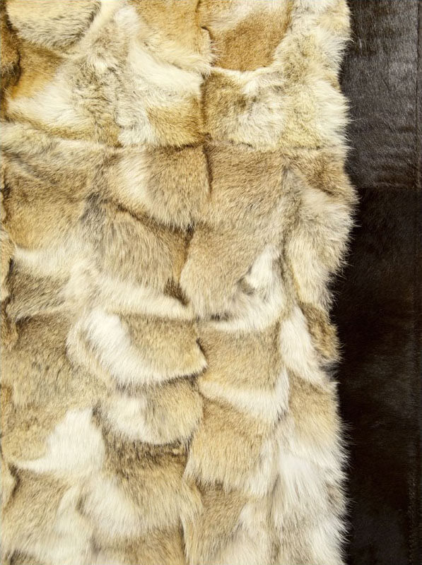 Wolf Yellow 820 Fur Rug