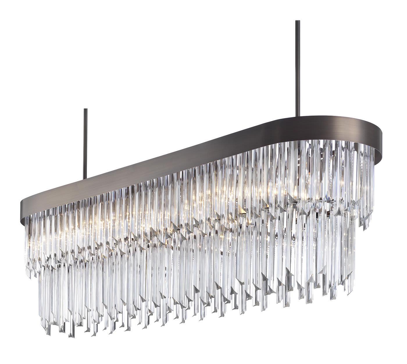 Modern Oval Venetian Glass Chandelier