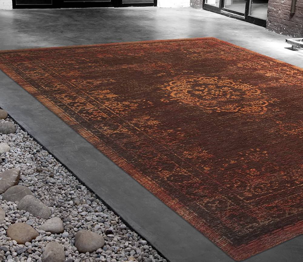 Vintage Style Rug Dark Pumpkin Rug | Size: 200 x 280 cm