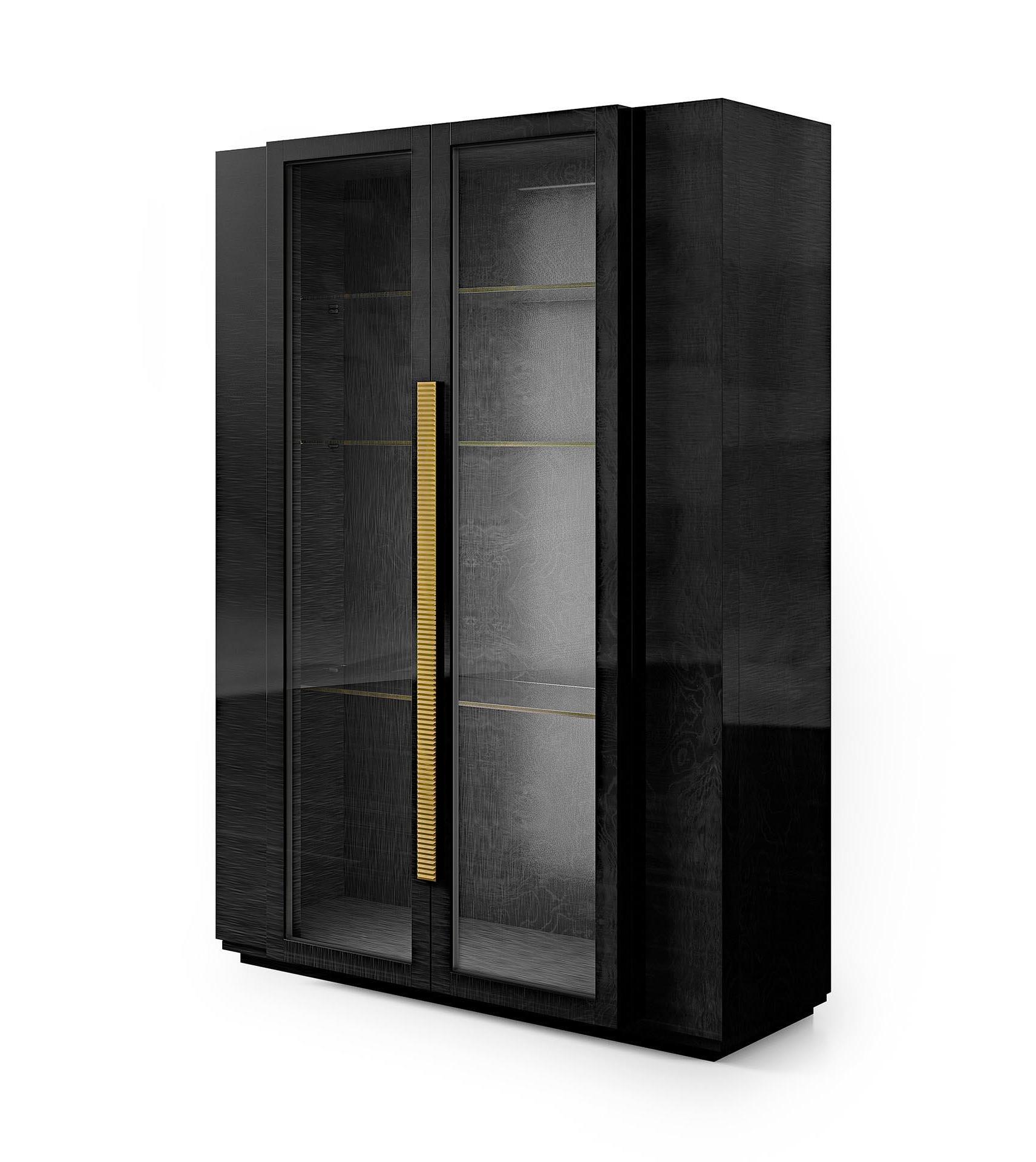 Luxe Black Display Cabinet