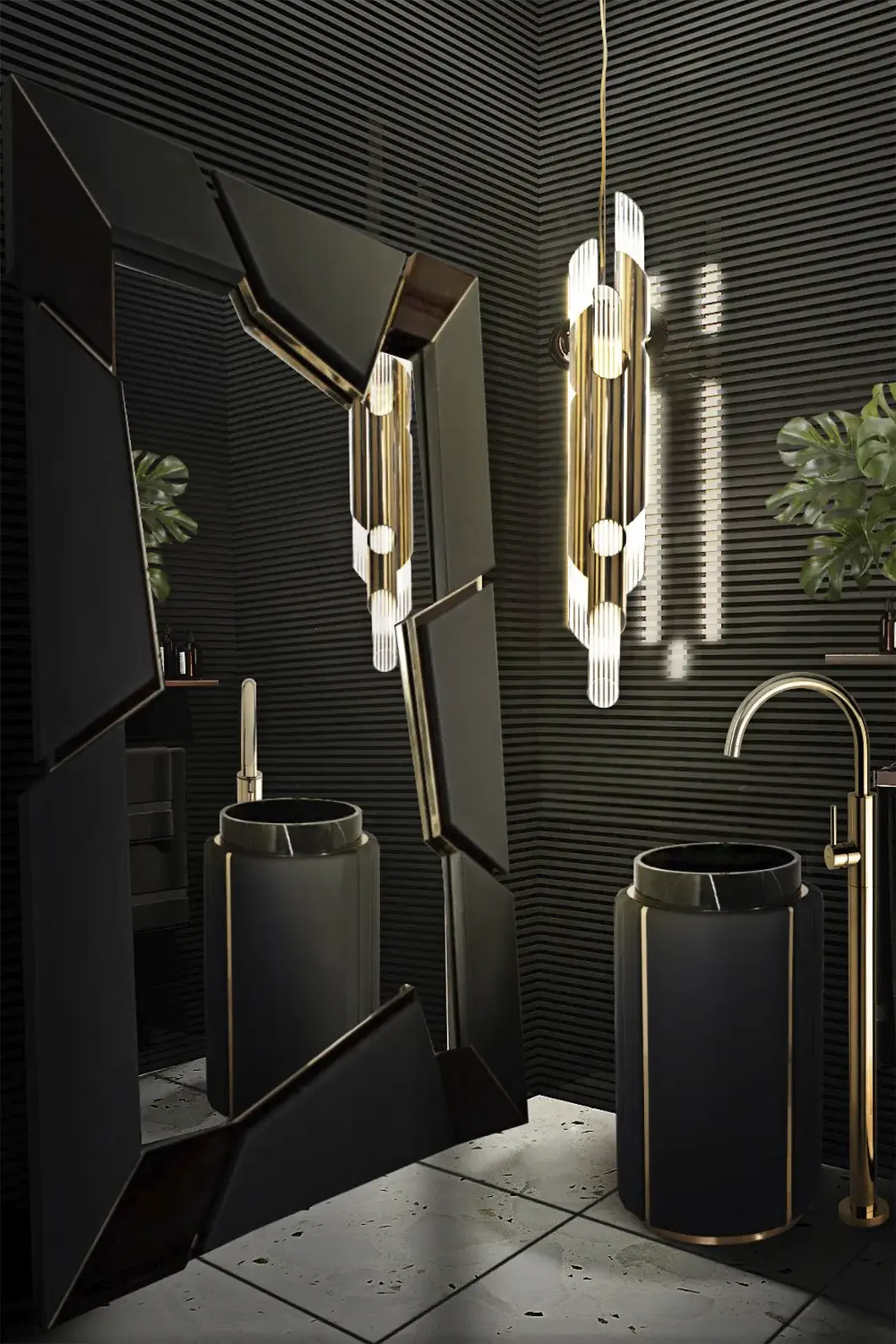Imperial Black Pedestal Basin