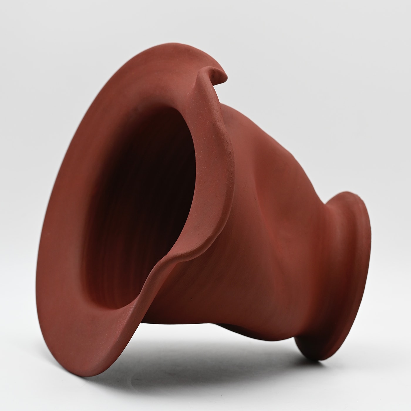 Burgundy Richness Artisan Crafted Vase