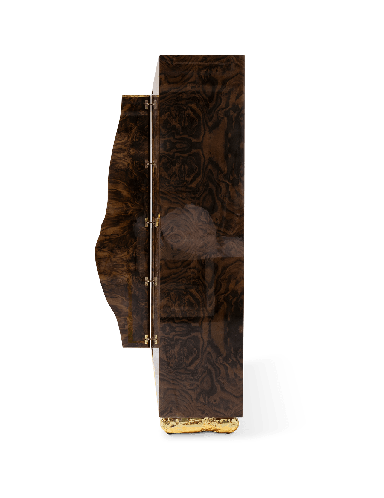 Fissure Walnut Wood Cabinet