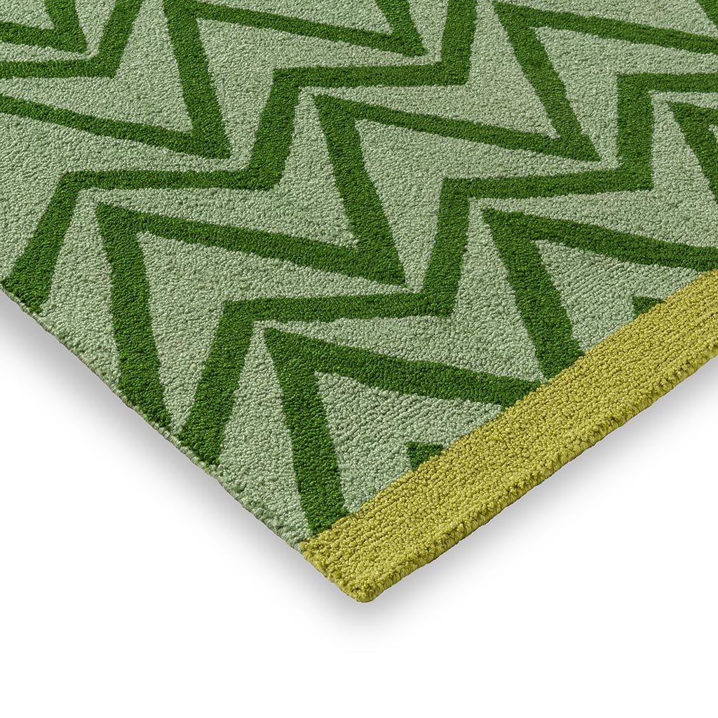 Dhurrie Green Outdoor Rug | Size: 140 x 200 cm