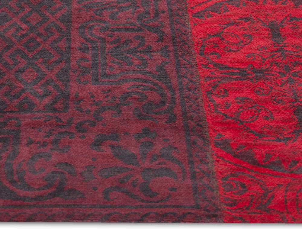 Patchwork Rug Multi Red ☞ Size: 170 x 240 cm
