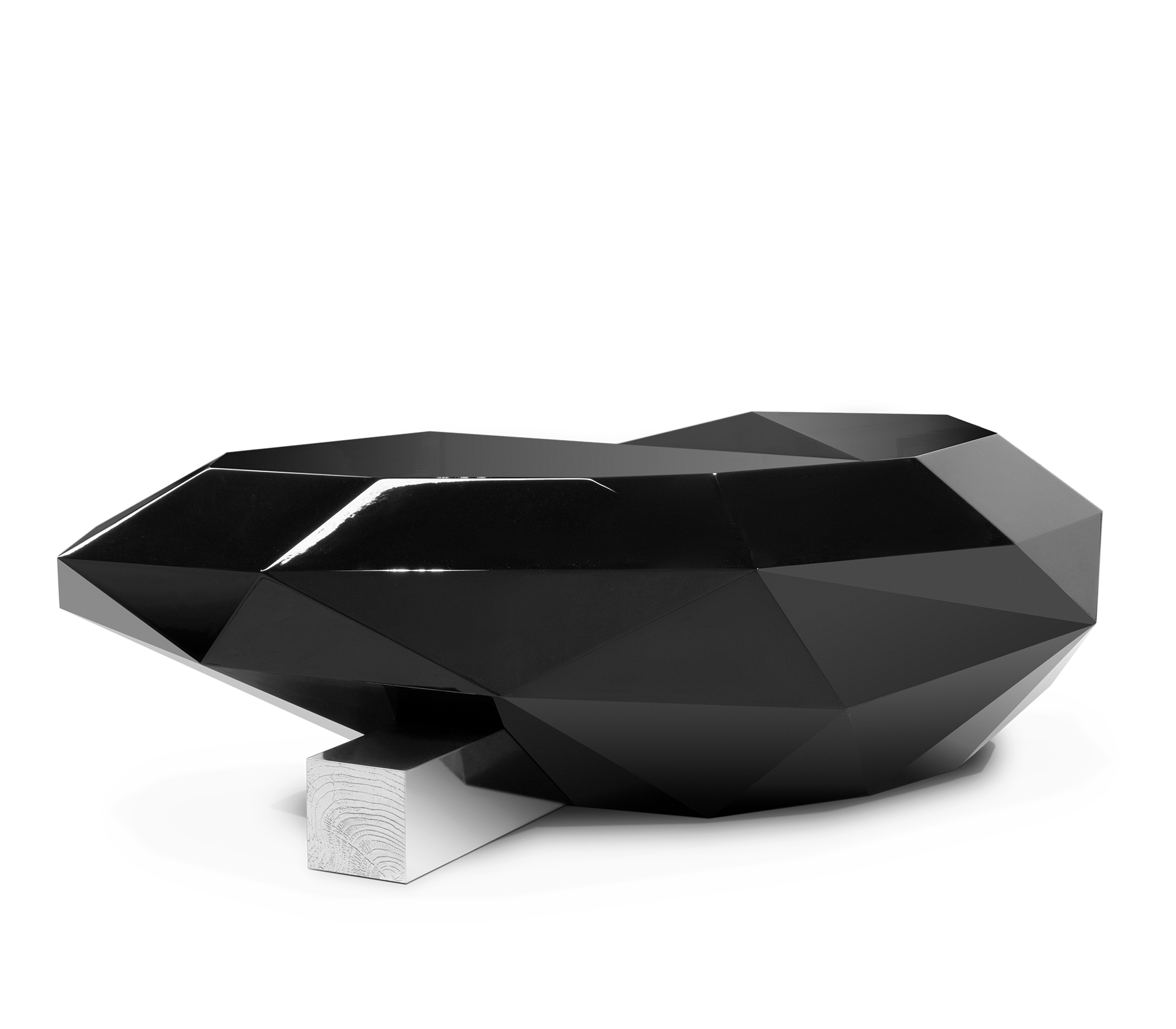 Prism Black Finish Coffee Table