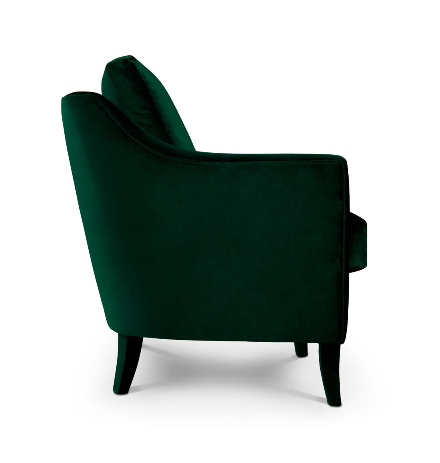 Plush Velvet Accent Armchair