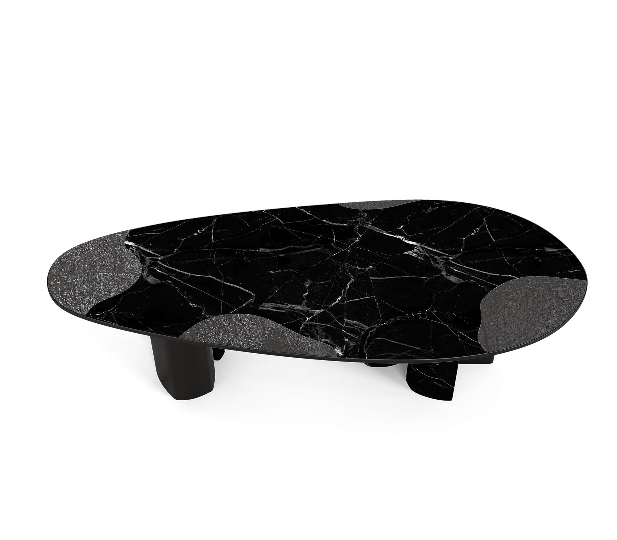 Athena Nero Marble & Onyx Table
