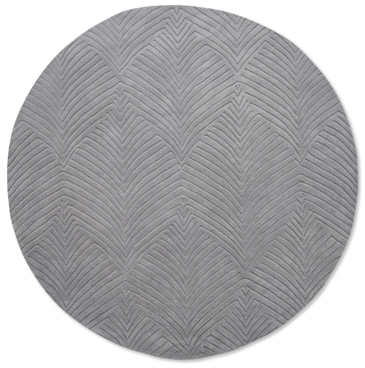 Folia Cool Grey 38904 Circle Rug