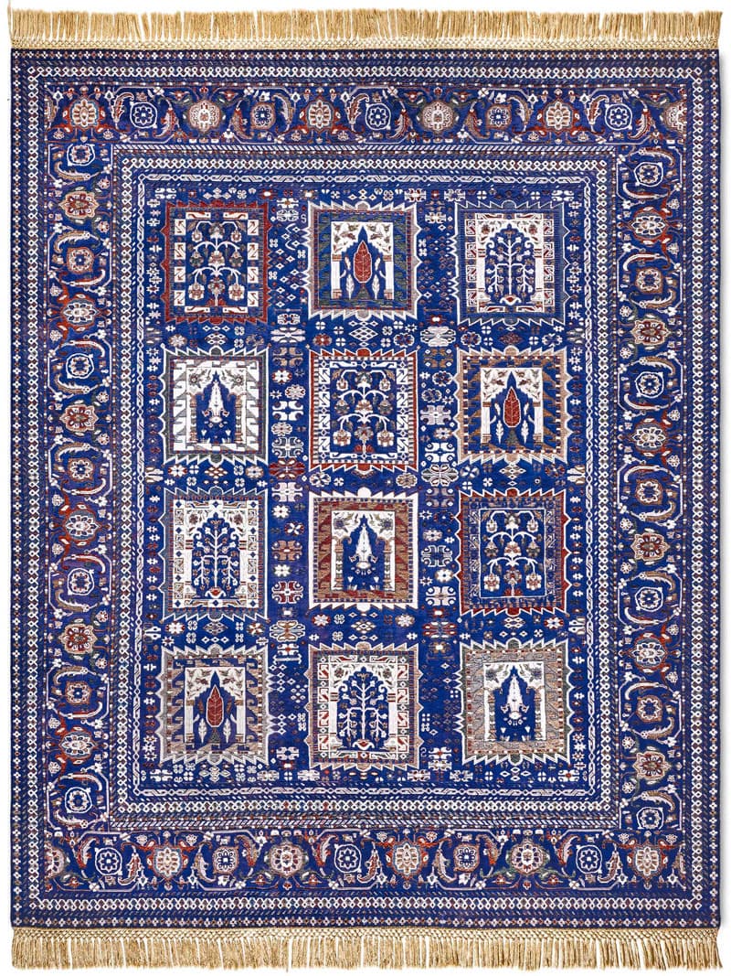 Mughal Blue Handmade Luxury Rug