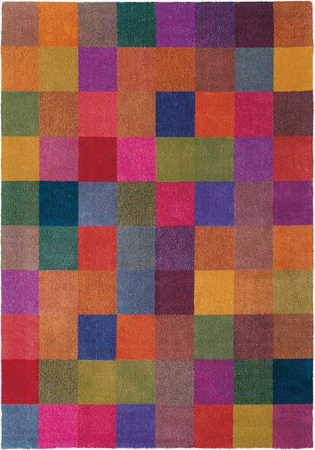 Geometric Pattern Rug Fusion Patch Red