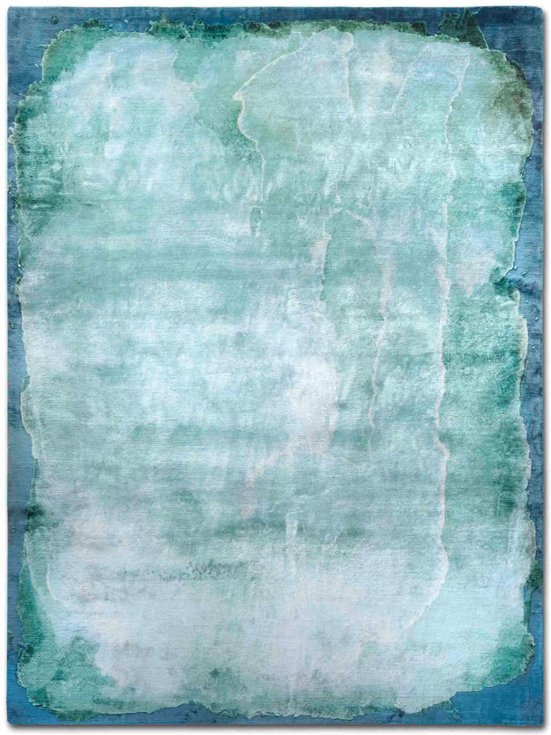 Mono Turquoise Luxury Hand-Knotted Rug