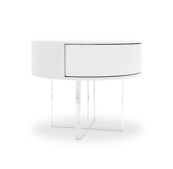 Nimbus White Bedside Table