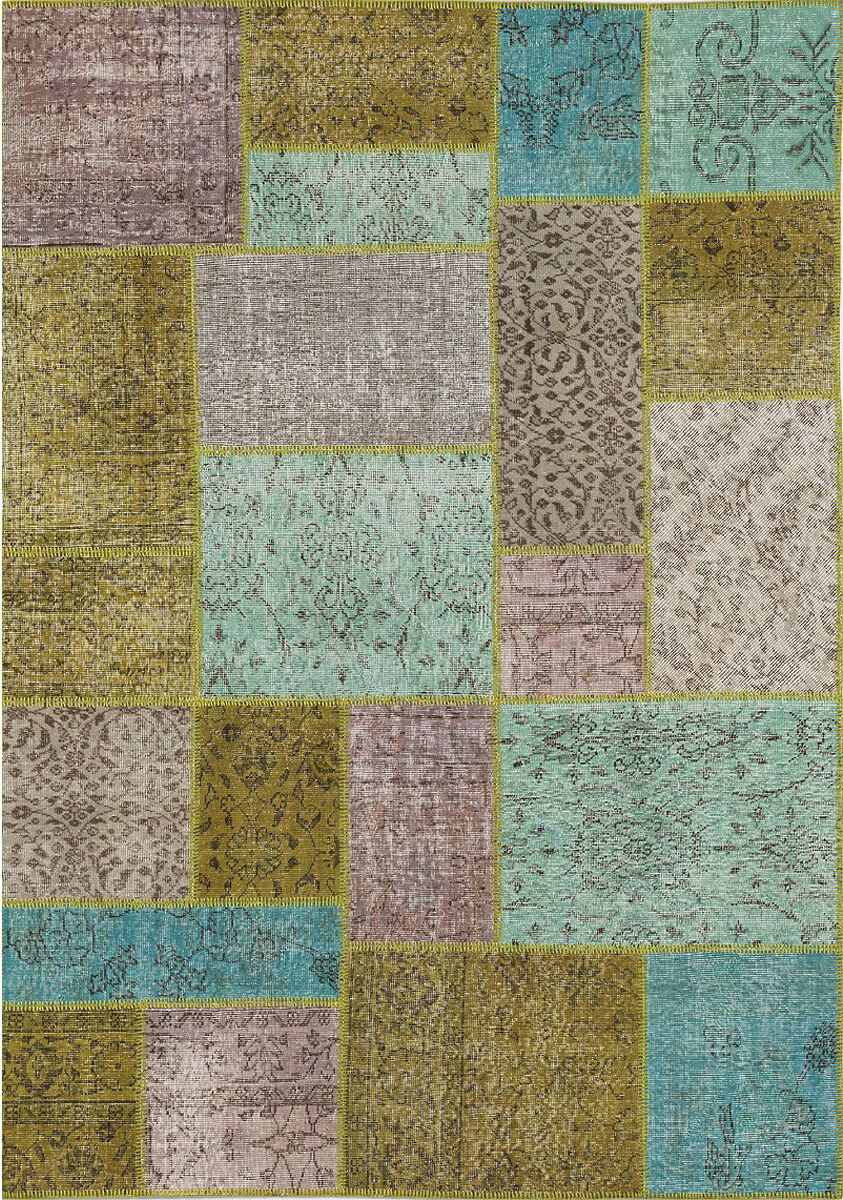 Overdyed Patchwork Rug