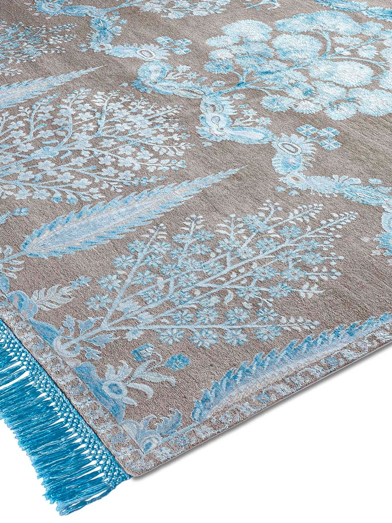 Mughal Blue / Grey Handmade Luxury Rug