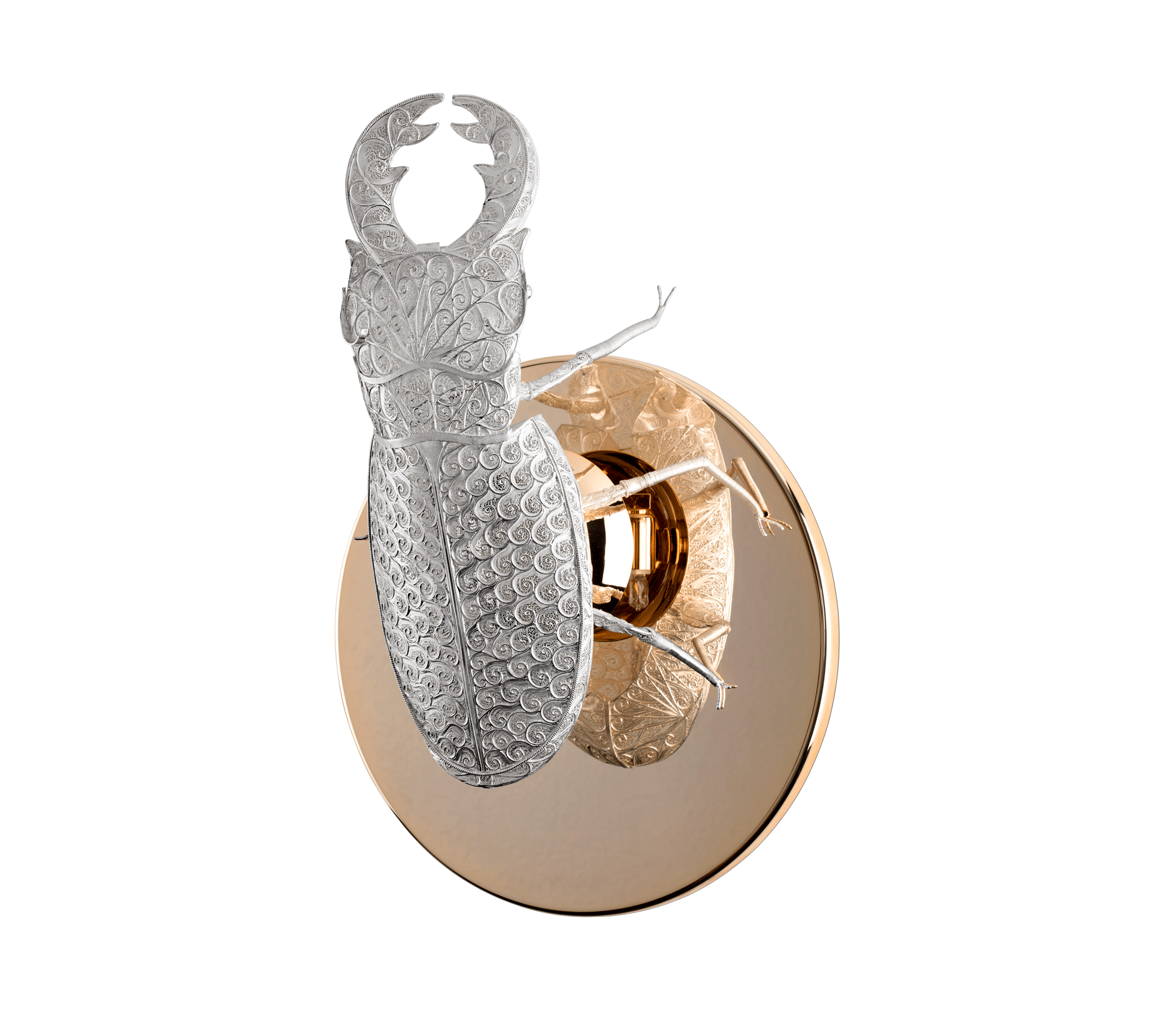 Filigree Scarab Designer Wall Light