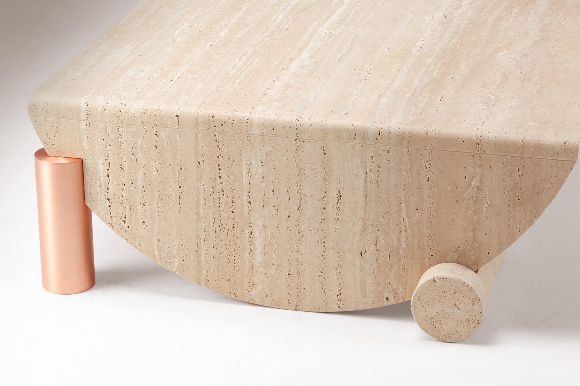 Playing Games Travertine Sculptural Coffee Table