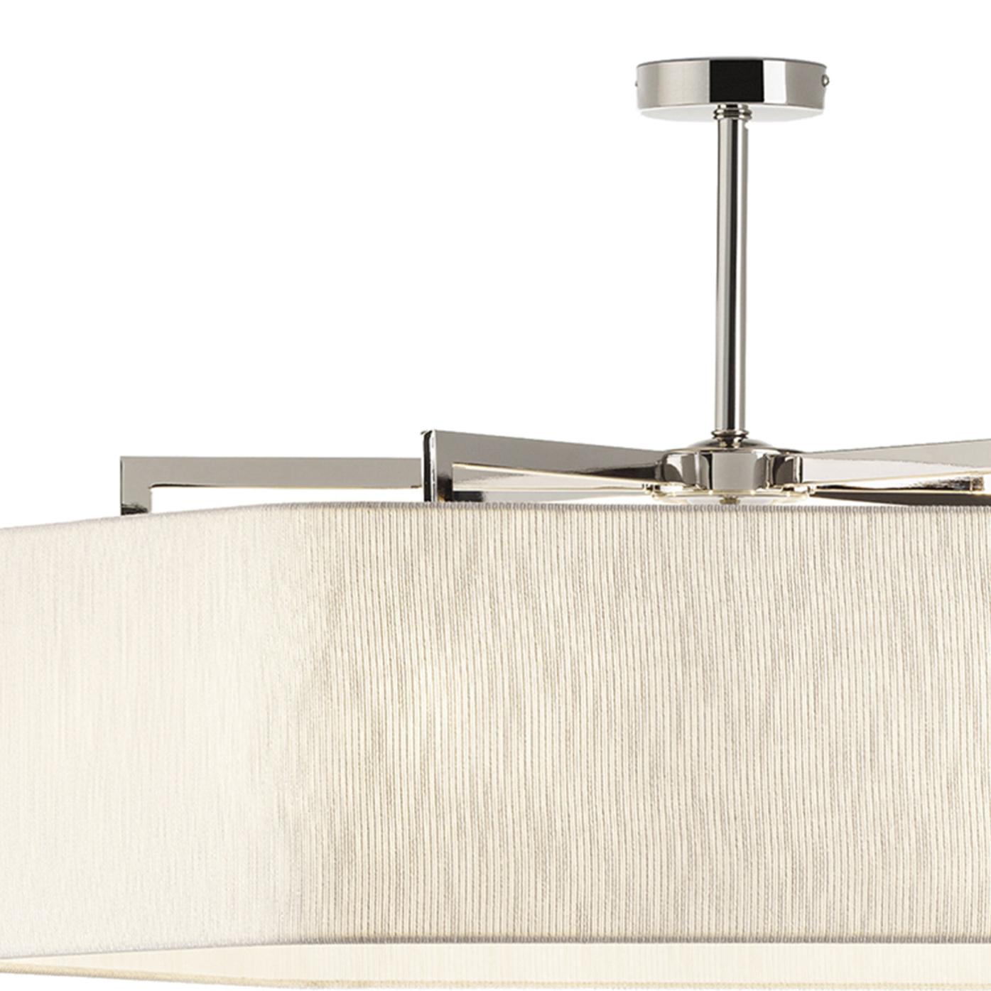 Polished Nickel Hexagonal Chandelier